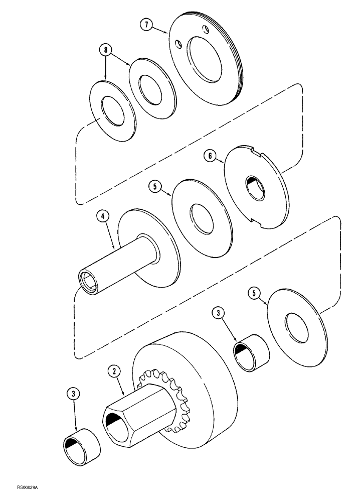 Схема запчастей Case IH 1015 - (9-034) - AUGER DRIVE CLUTCH (58) - ATTACHMENTS/HEADERS