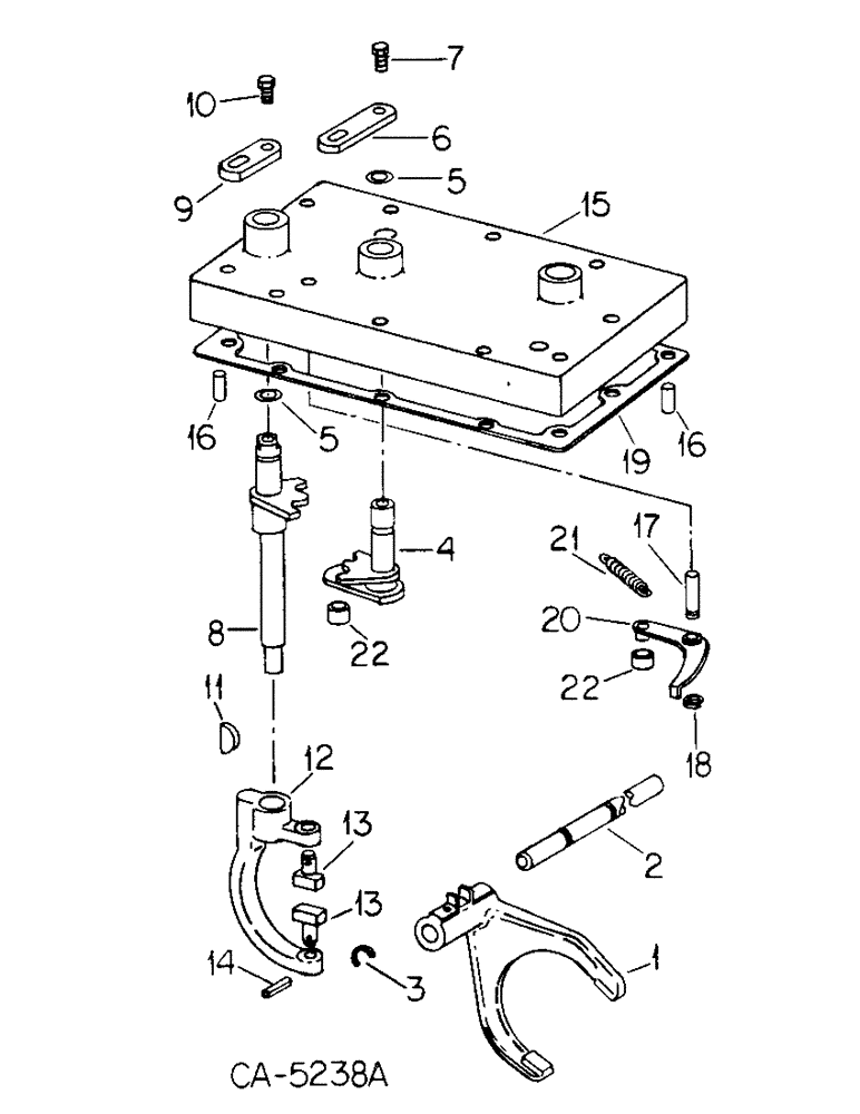 Схема запчастей Case IH 3688HC - (07-13) - DRIVE TRAIN, GEAR SHIFT MECHANISM, RANGE TRANSMISSION (04) - Drive Train