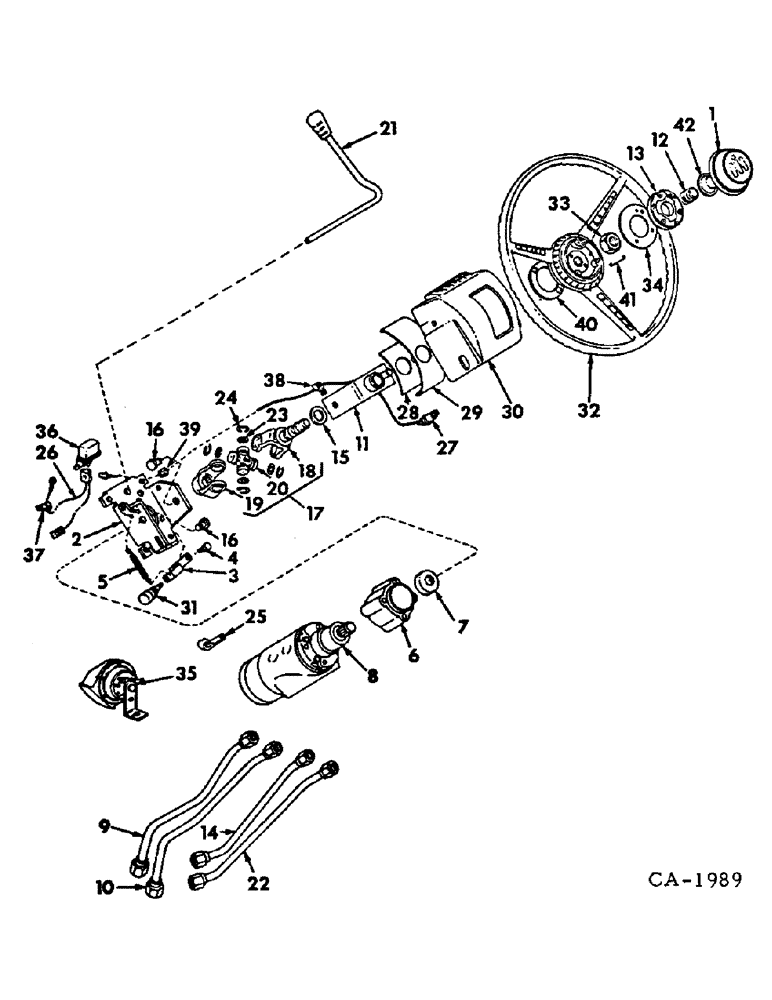 Схема запчастей Case IH 1566 - (10-16) - HYDRAULICS, TILT STEERING WHEEL (07) - HYDRAULICS