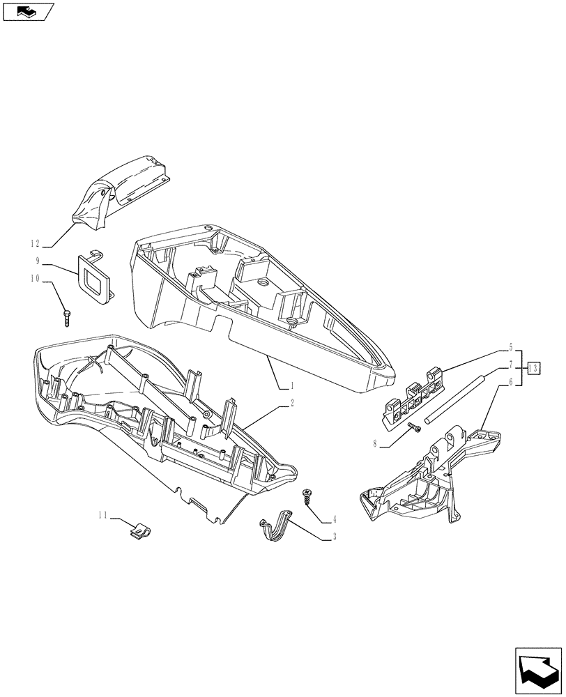 Схема запчастей Case IH PUMA 185 - (90.115.0101) - ARMREST CONTROL UNIT - COVERS (90) - PLATFORM, CAB, BODYWORK AND DECALS