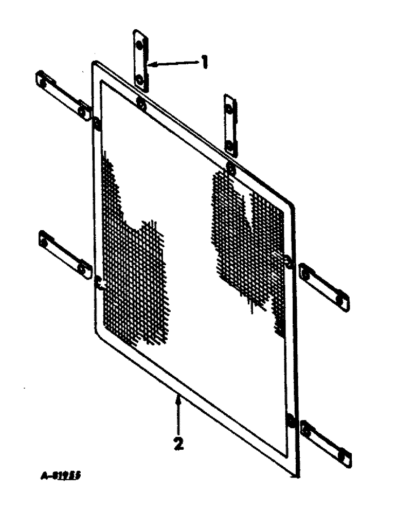 Схема запчастей Case IH 1206 - (A-06) - CHASSIS, RADIATOR AND SHEET METAL, RADIATOR AUXILIARY SCREEN Chassis, Radiator & Sheet Metal
