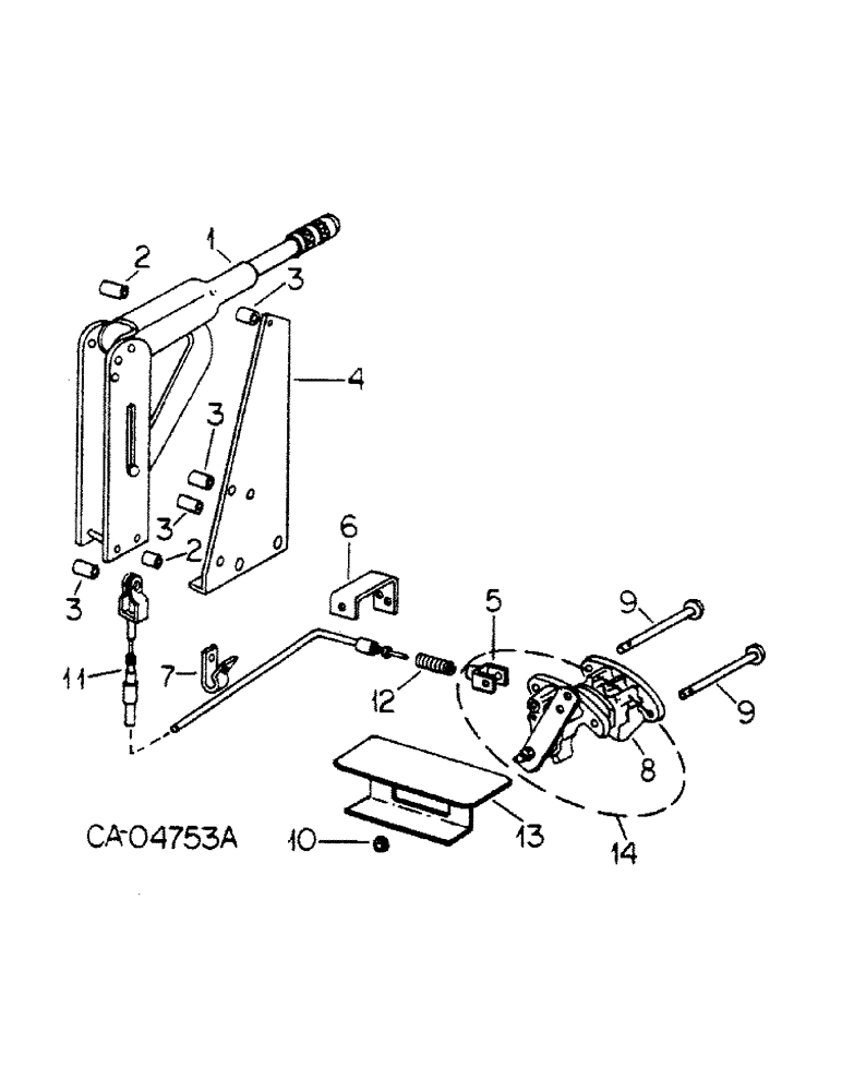 Схема запчастей Case IH 4366 - (04-09) - BRAKES, PARKING BRAKE, 4386 TRACTORS WITH SERIAL NO. 1500 AND BELOW, ALL 4366 TRACTORS (5.1) - BRAKES