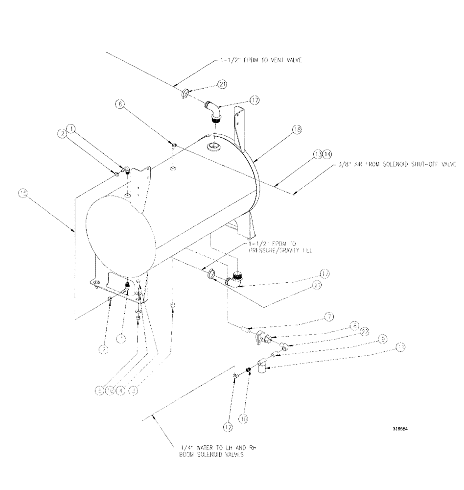 Схема запчастей Case IH SPX3200 - (09-092) - FOAMER PARTS GROUP (78) - SPRAYING