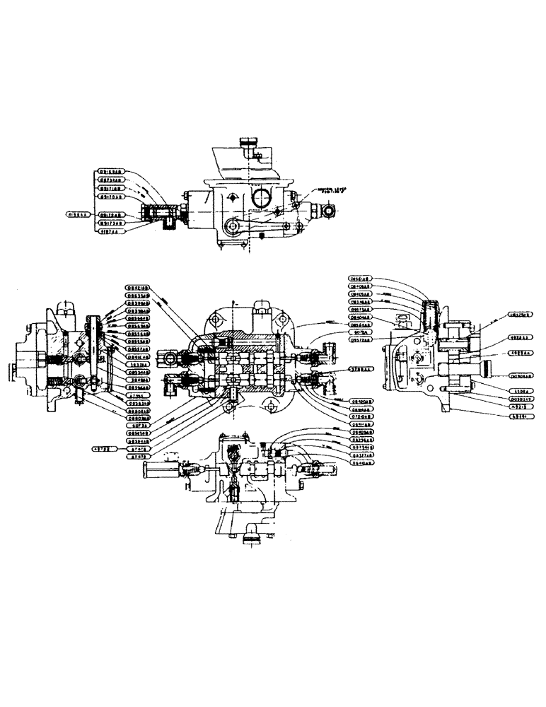 Схема запчастей Case IH 400-SERIES - (205) - HYDRAULIC DUAL VALVE AND PUMP ASSEBMLY, FOR TRACTORS WITHOUT EAGLE HITCH (08) - HYDRAULICS
