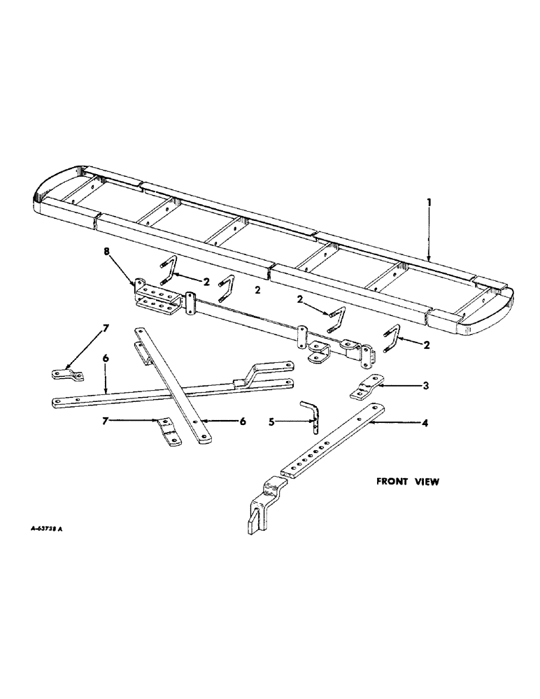 Схема запчастей Case IH 50 - (J-6) - REAR FRAME AND CONNECTING LINKS 