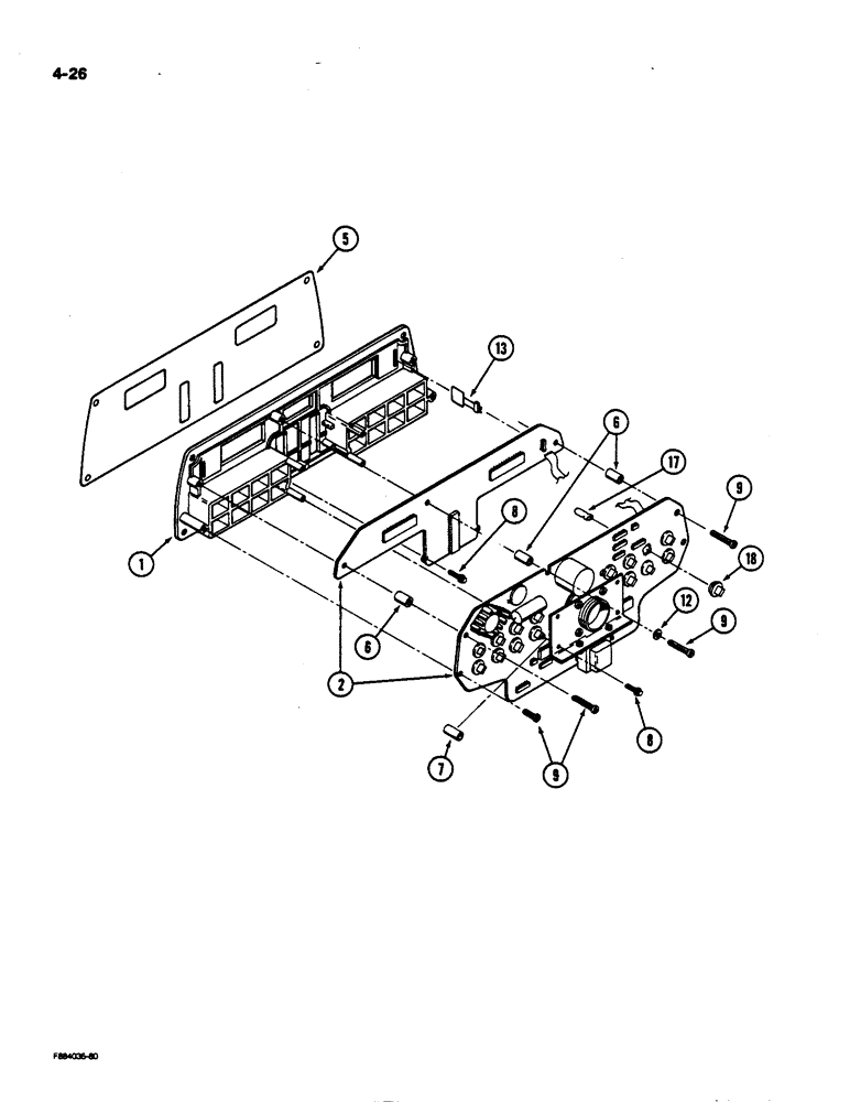Схема запчастей Case IH 9170 - (4-26) - DASH INSTRUMENT CLUSTER (04) - ELECTRICAL SYSTEMS