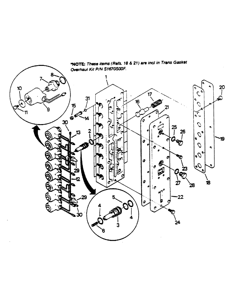 Схема запчастей Case IH 9170 - (04-31) - TRANSMISSION RANGE SELECTOR VALVE ASSEMBLY (04) - Drive Train