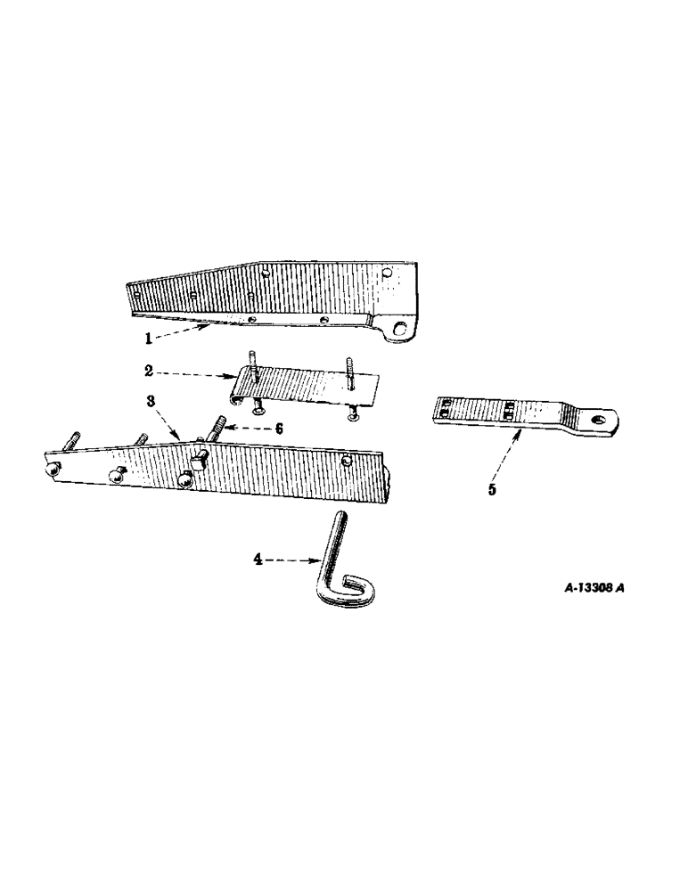 Схема запчастей Case IH 2-PR - (083) - HINGED WAGON TONGUE, FOR WOODEN TONGUES ONLY, ORDERING NUMBER ZDA 1716 (37) - HITCHES, DRAWBARS & IMPLEMENT COUPLINGS