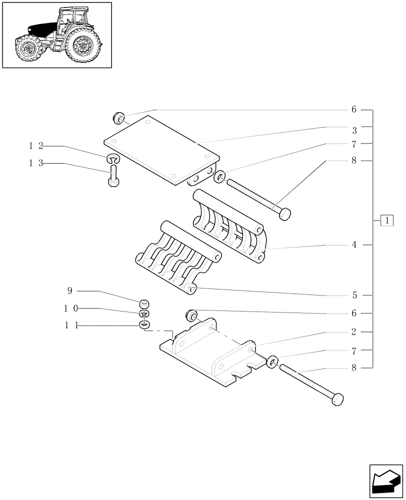Схема запчастей Case IH JX1100U - (1.83.0[04]) - HOODS (08) - SHEET METAL