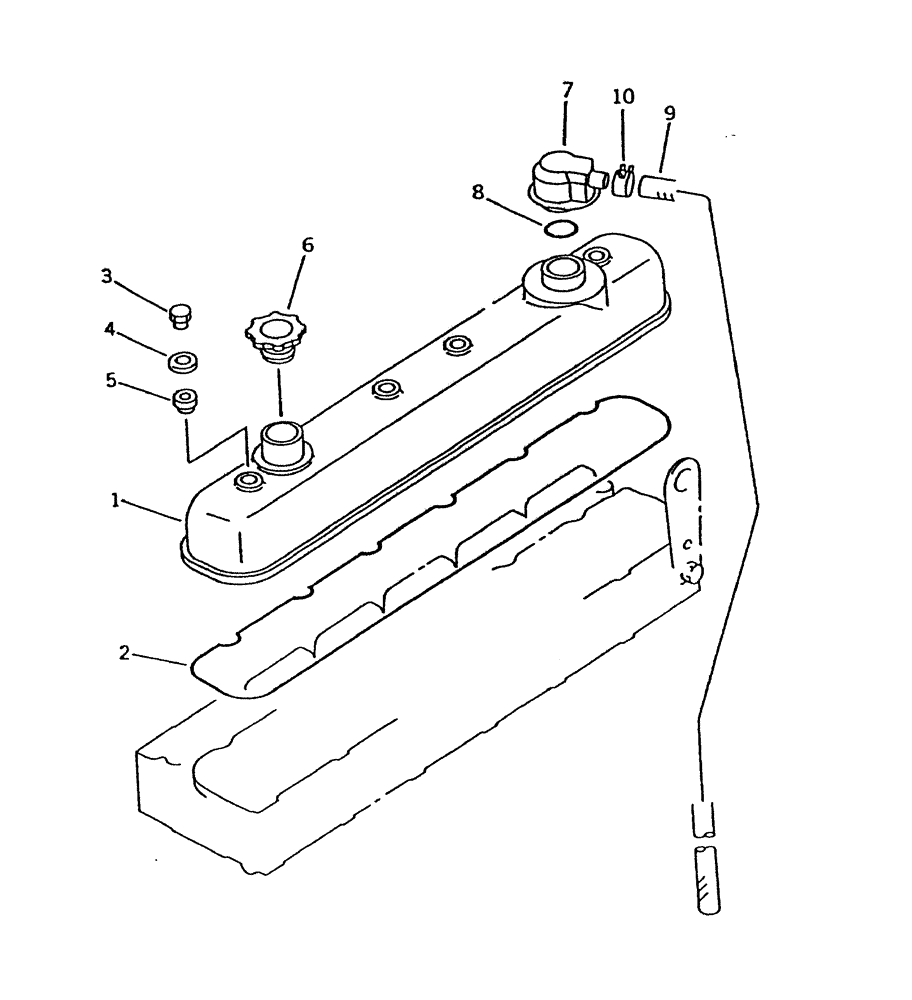 Схема запчастей Case IH 7700 - (C01-03) - CYLINDER HEAD COVER (KOMATSU) Engine & Engine Attachments