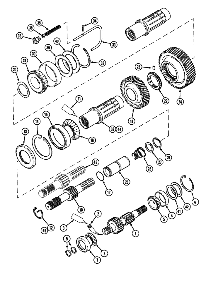 Схема запчастей Case IH MX120 - (06-31) - P.T.O. REVERSIBLE 540/1000 R.P.M.- N.A ONLY (06) - POWER TRAIN