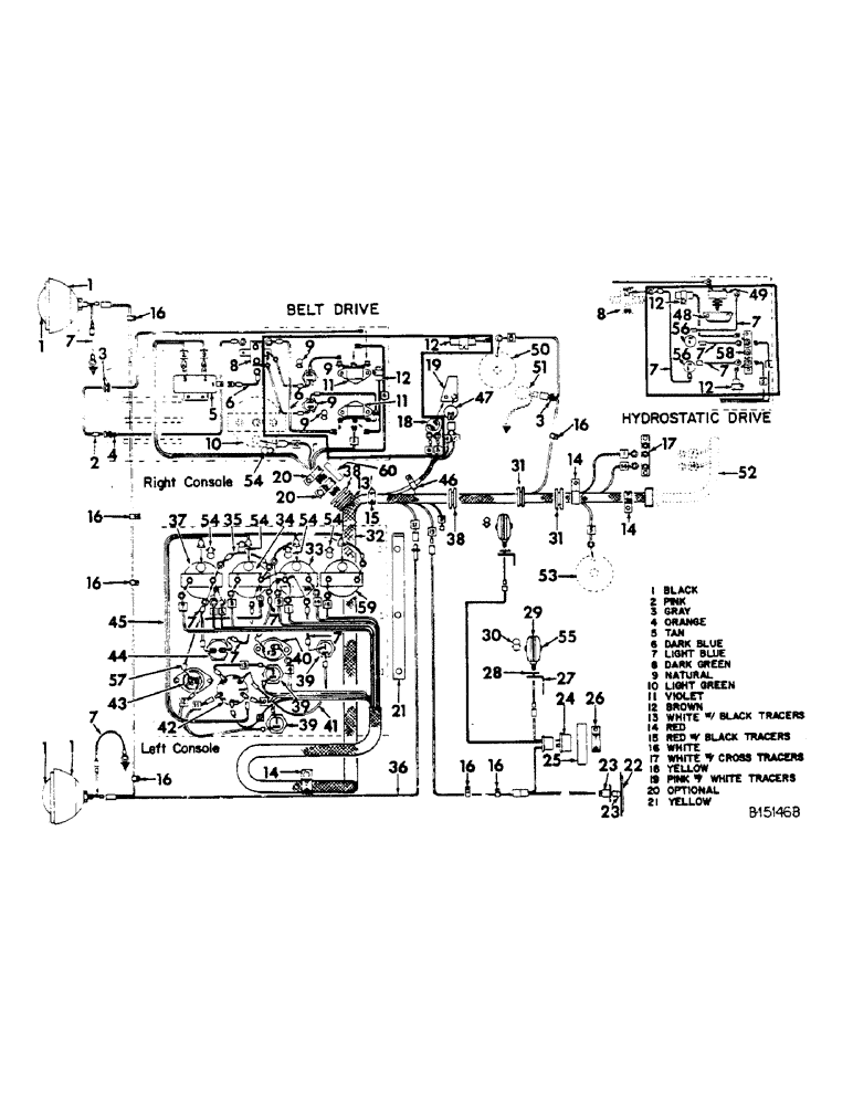 Схема запчастей Case IH 616 - (G-11) - ELECTRICAL SYSTEM, ELECTRICAL WIRING AND INSTRUMENTS, 616 (06) - ELECTRICAL SYSTEMS
