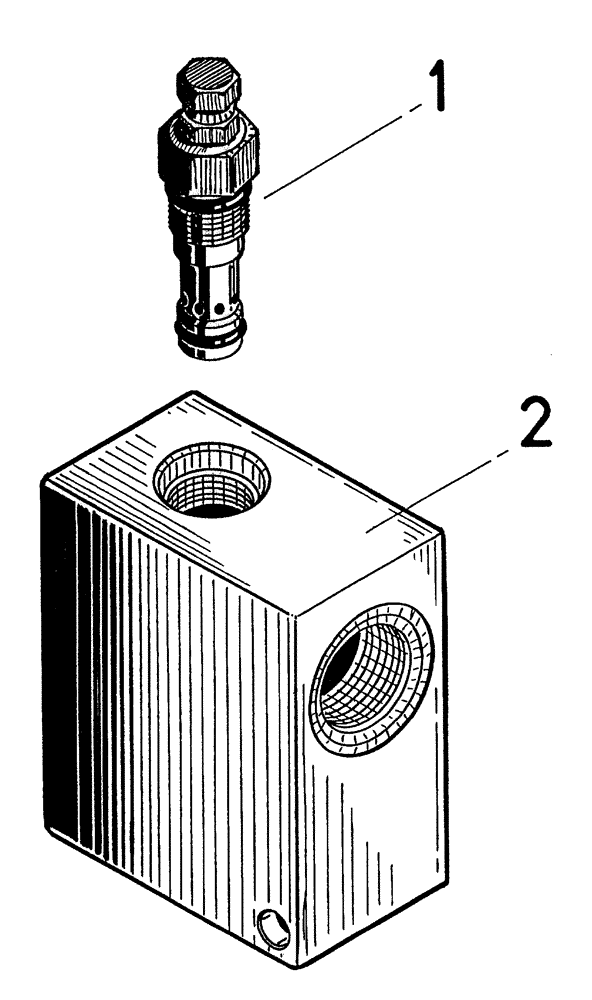 Схема запчастей Case IH 7700 - (B04[40]) - RELIEF VALVE, TRACK ADJUST Hydraulic Components & Circuits