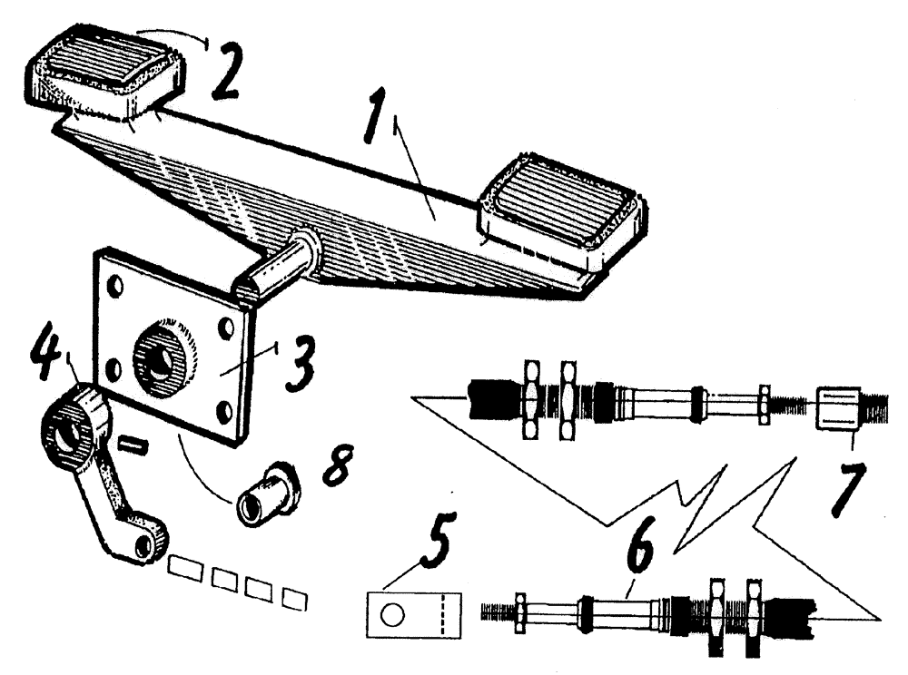 Схема запчастей Case IH 7700 - (A04[13]) - FOOT PEDAL CONTROL, ELEVATOR SLEW Mainframe & Functioning Components