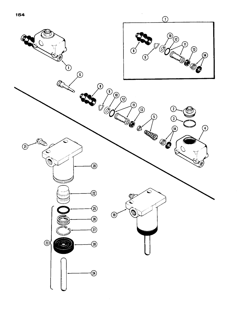 Схема запчастей Case IH 1070 - (154) - A59534 MASTER BRAKE CYLINDER (07) - BRAKES