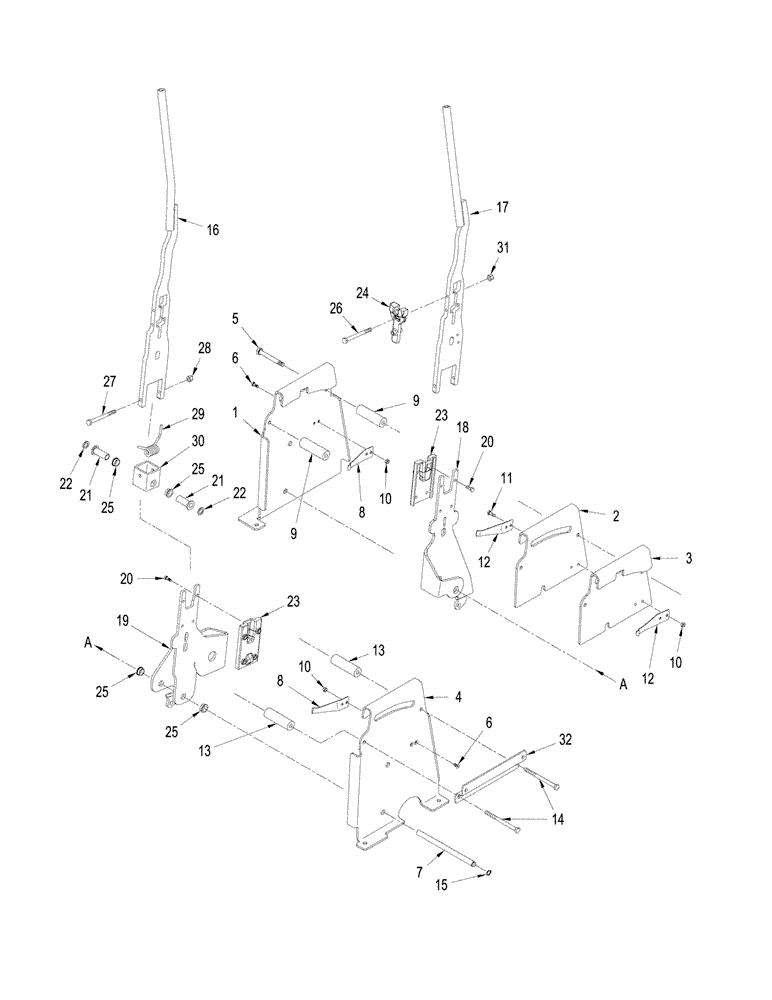 Схема запчастей Case IH STX325 - (06-05) - SHIFTING UNIT ASSEMBLY, WITH MANUAL SHIFT TRANSMISSION (06) - POWER TRAIN