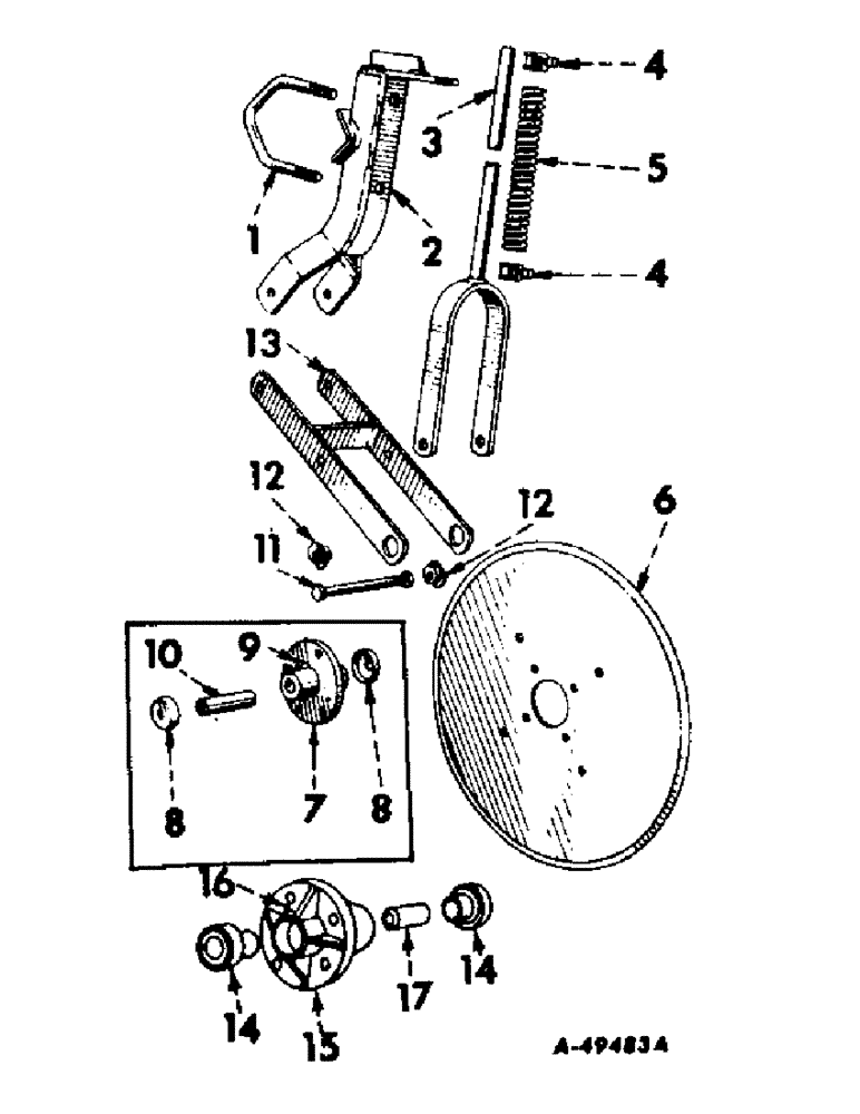 Схема запчастей Case IH 463 - (V-05) - ROLLING GUIDE FIN, FLEXIBLE 