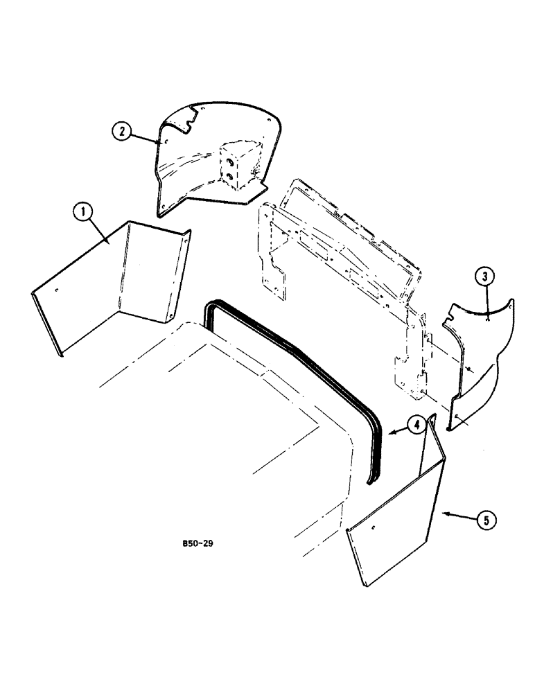 Схема запчастей Case IH 248 - (9-838) - INSTRUMENT PANEL SIDE HOUSING, VERSION WITHOUT CAB (09) - CHASSIS