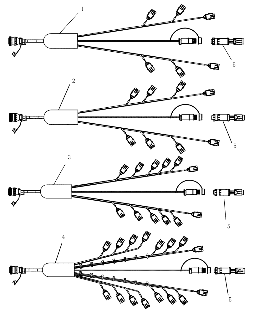 Схема запчастей Case IH 1200 - (A.50.A[40]) - ELECTRICAL - 6, 8, 12 AND 16 ROW WIRING HARNESSES - EARLY RISER II AND III A - Distribution Systems
