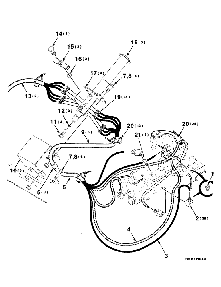 Схема запчастей Case IH 8580 - (06-40) - LUBE PUMP AND LINE ASSEMBLY, KNOTTER (14) - BALE CHAMBER