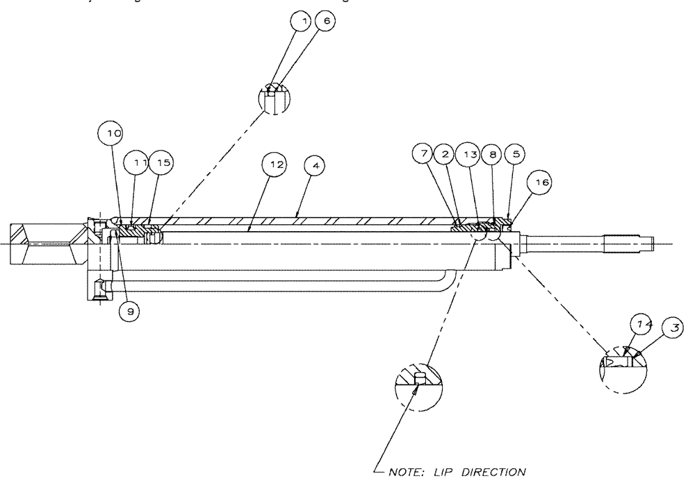 Схема запчастей Case IH SPX3200 - (07-010) - ACTIVE SUSPENSION CYLINDER Cylinders