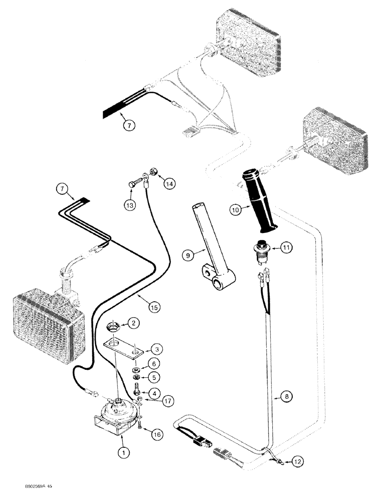Схема запчастей Case IH 1818 - (4-28) - HORN (04) - ELECTRICAL SYSTEMS
