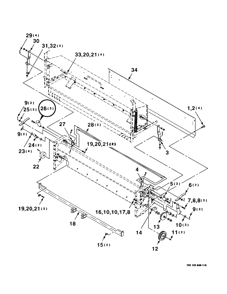 Схема запчастей Case IH 8460 - (12) - MESH WRAP BOX AND ROLLER DRIVE ASSEMBLIES, MESH WRAP KIT HK50598, COMPLETE, INCLUDES PGS 21 THRU 33 