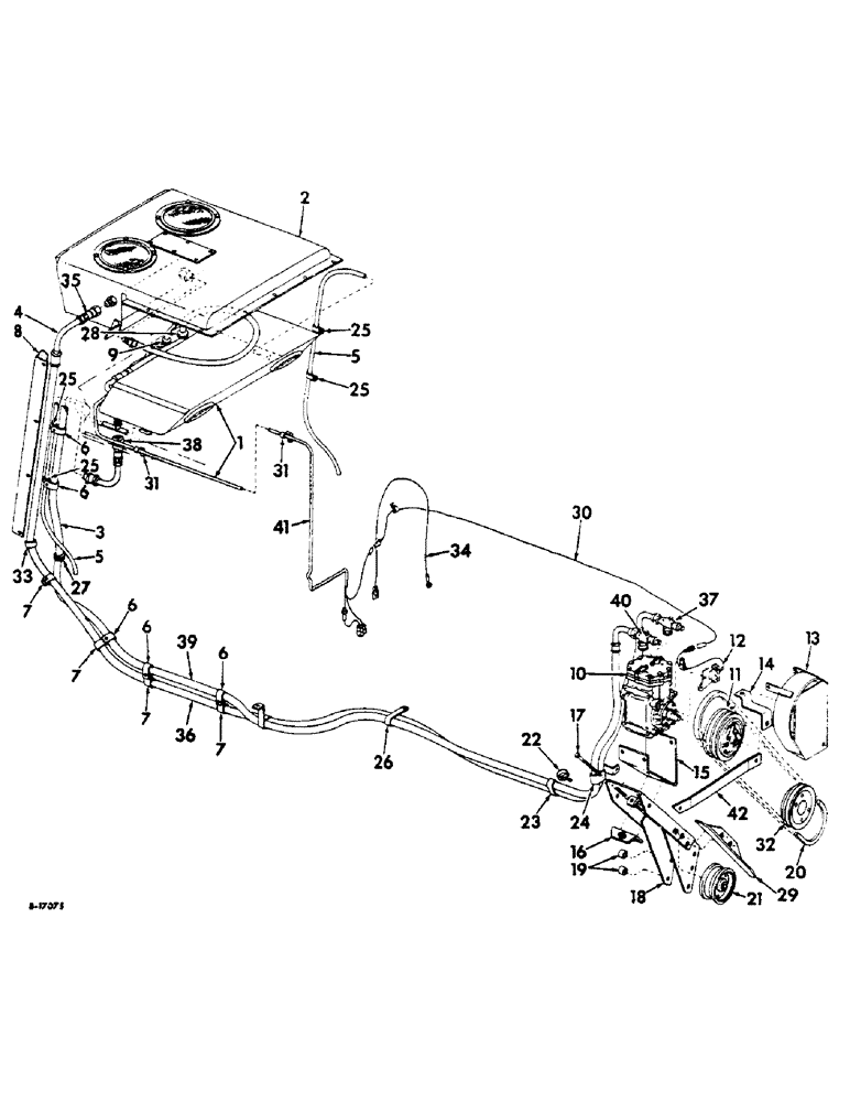 Схема запчастей Case IH 806 - (N-15) - PARTS ACCESSORIES AND ATTACHMENTS, TRACTOR CAB AIR CONDITIONER AND CONNECTIONS Accessories & Attachments