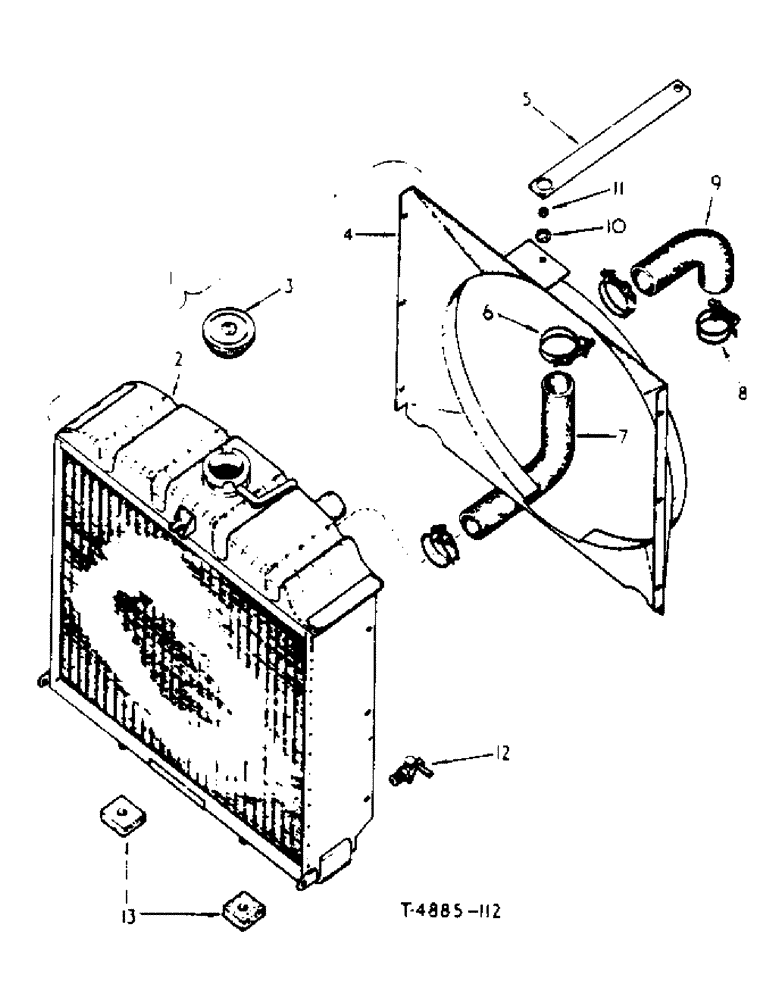 Схема запчастей Case IH 434 - (4-30B) - RADIATOR AND CONNECTIONS, WAVY FIN RADIATOR - CHASSIS (02) - ENGINE