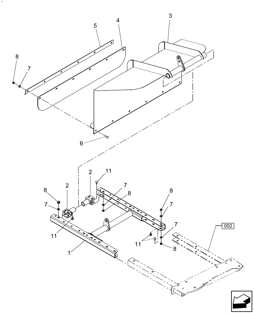Схема запчастей Case IH 717130026 - (007) - SIDE DEFLECTOR 