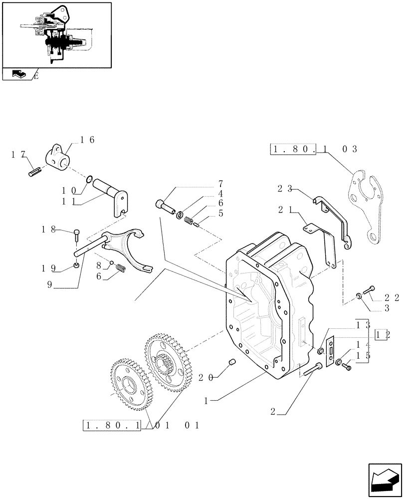 Схема запчастей Case IH PUMA 165 - (1.80.1/01[03]) - (VAR.145) ISO - POWER TAKE-OFF 540E/1000 RPM - COVER AND ENGAGEMENT (07) - HYDRAULIC SYSTEM