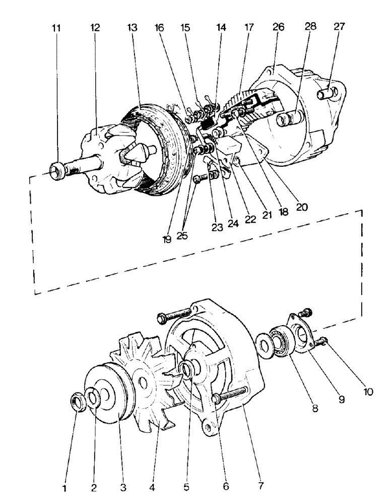 Схема запчастей Case IH 995 - (M01-1-1) - ELECTRICAL EQUIPMENT, ALTERNATOR, AC DELCO (06) - ELECTRICAL SYSTEMS