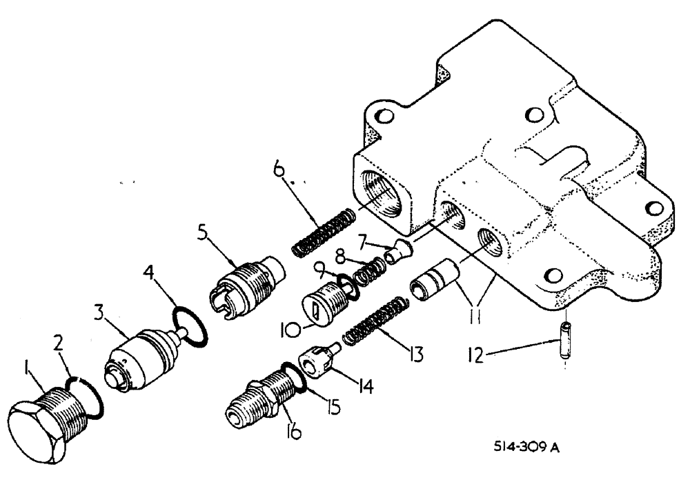 Схема запчастей Case IH 885 - (10-044) - UNLOADING AND FLOW CONTROL VALVE (07) - HYDRAULICS