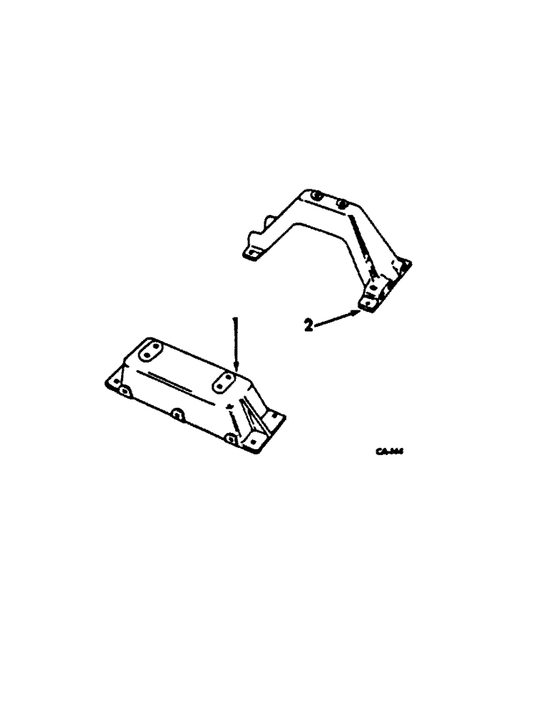 Схема запчастей Case IH C-123 - (B-31[A]) - ENGINE SUPPORTS 57 TWINE OR WIRE BALER 