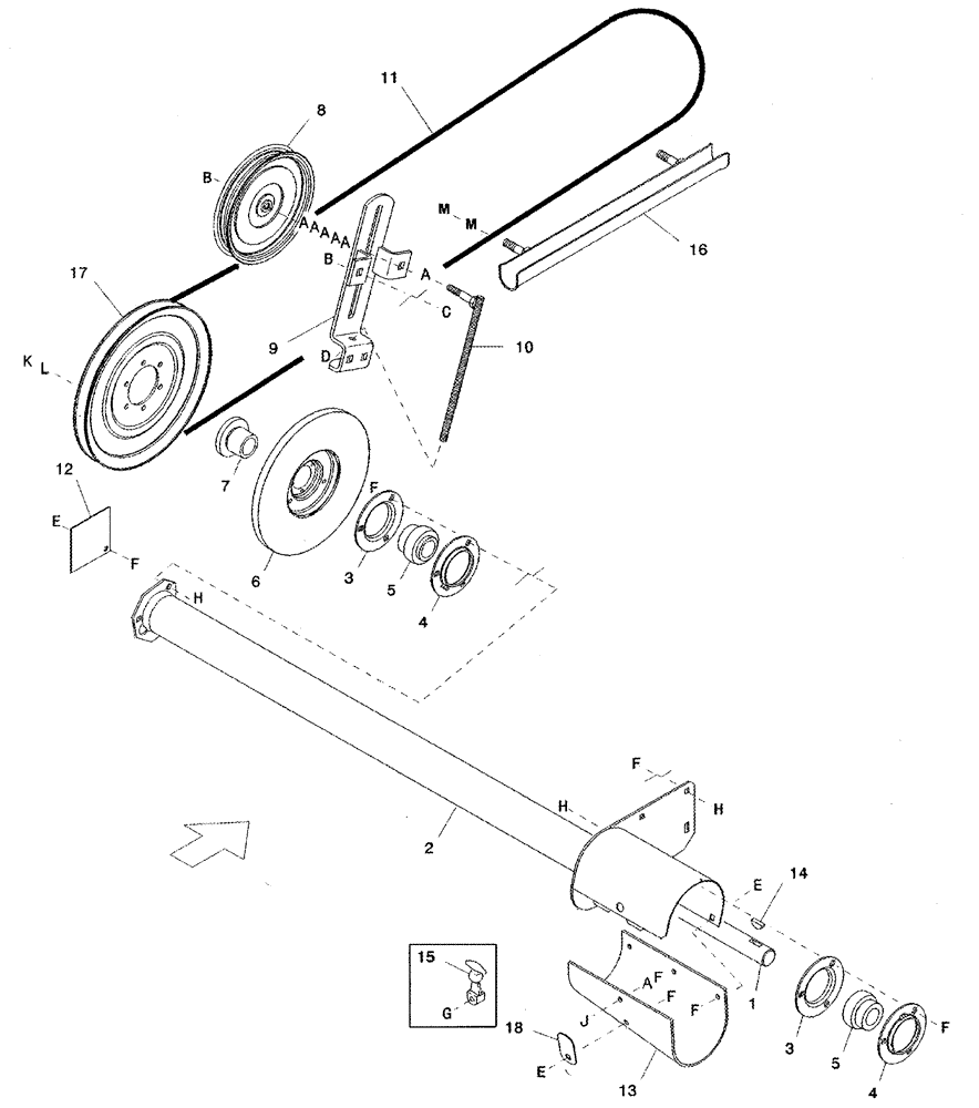 Схема запчастей Case IH 1042 - (09-05) - DRIVE SHAFT 