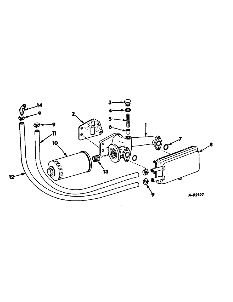 Схема запчастей Case IH V-304 - (A-26) - OIL COOLER AND FILTER 