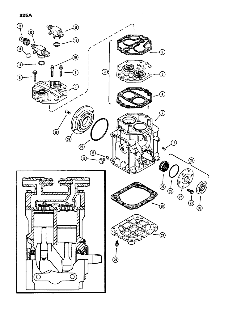 Схема запчастей Case IH 770 - (325A) - YORK COMPRESSOR (09) - CHASSIS/ATTACHMENTS