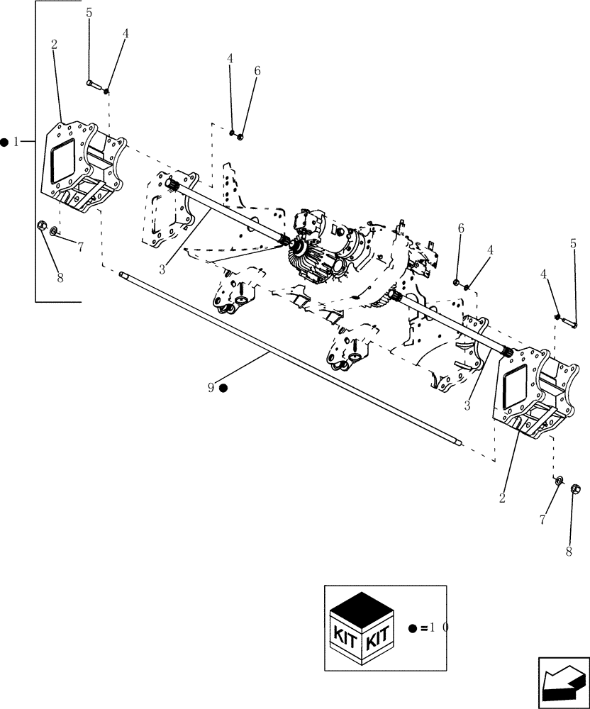 Схема запчастей Case IH 7130 - (44.151.01[01]) - AXLE EXTENSION - 11.2 INCH (NA & RWLD ONLY) (44) - WHEELS