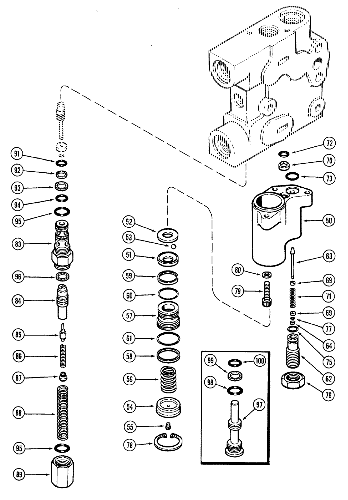 Схема запчастей Case IH 7210 - (8-054) - HYDRAULIC REMOTE VALVE ASSEMBLY, FIRST REMOTE WITH LOAD CHECK (08) - HYDRAULICS