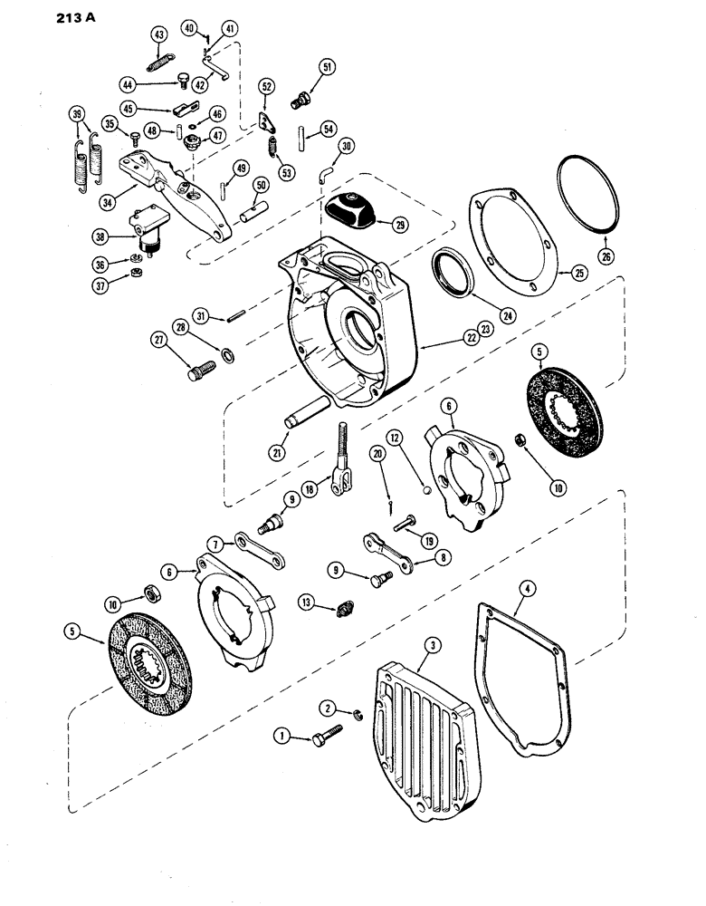 Схема запчастей Case IH 770 - (213A) - DIFFERENTIAL BRAKE, 1ST USED TRACTOR S/N 8682416 (06) - POWER TRAIN