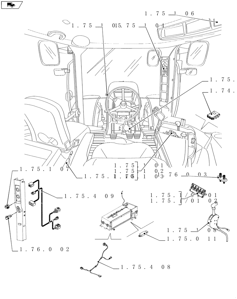 Схема запчастей Case IH PUMA 155 - (SEC. 06[04]) - ELECTRICAL SYSTEM (00) - GENERAL