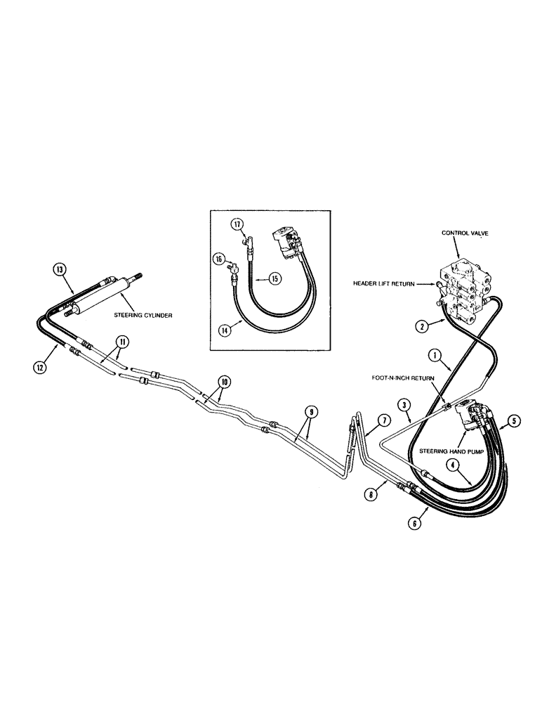 Схема запчастей Case IH 1680 - (1-022) - PICTORIAL INDEX, STEERING SYSTEM (00) - PICTORIAL INDEX