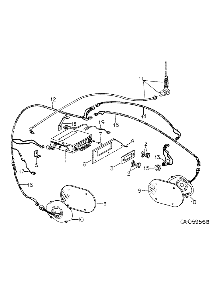 Схема запчастей Case IH 4386 - (08-29) - ELECTRICAL, RADIO EQUIPMENT, AM, FM AND TAPE PLAYERS (06) - ELECTRICAL