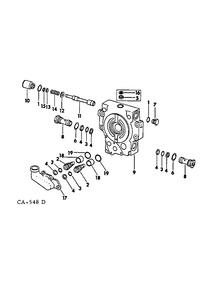 Схема запчастей Case IH HYDRO 186 - (07-10) - DRIVE TRAIN, CENTER SECTION BODY (04) - Drive Train