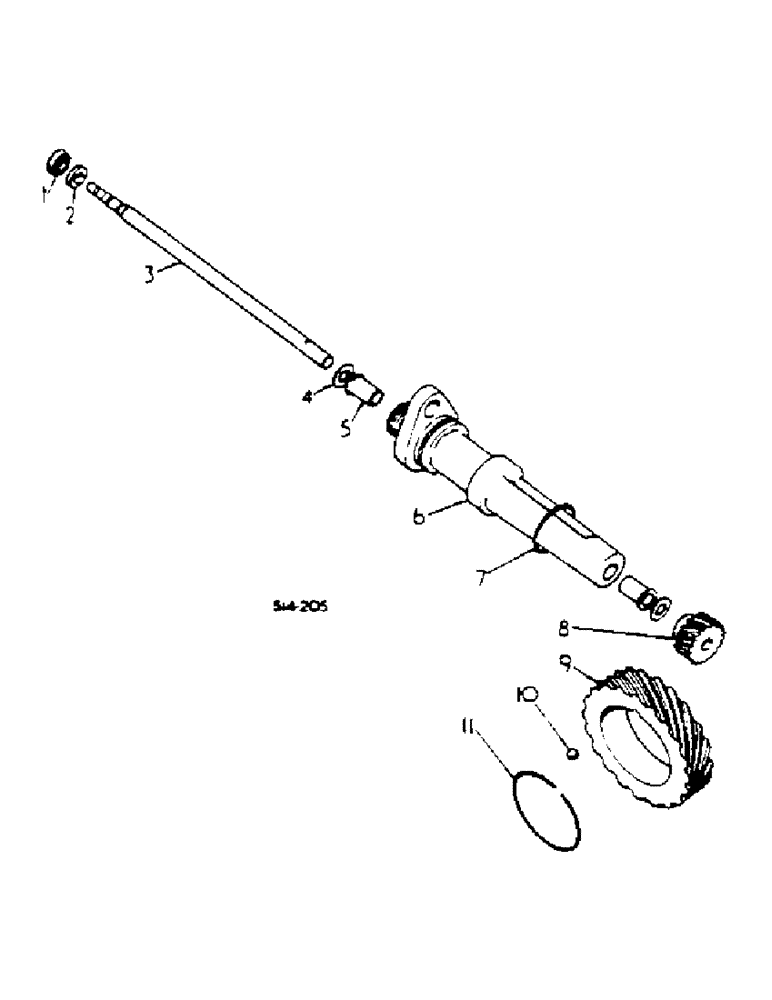Схема запчастей Case IH 454 - (07-39) - SPEEDOMETER DRIVE, HYDROSTATIC DRIVE (04) - Drive Train
