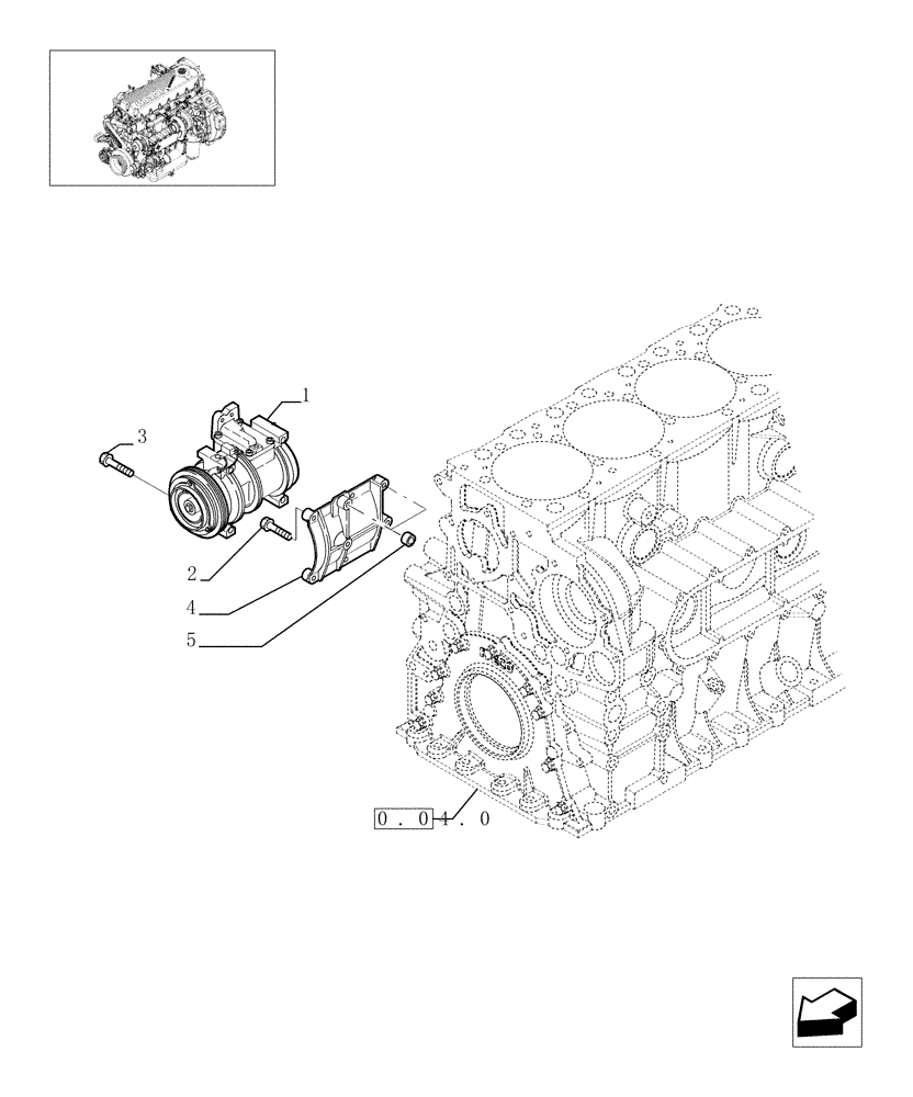 Схема запчастей Case IH F2CE9684E E002 - (0.39.0[01]) - COMPRESSOR, AIRCOND.(504166236) 