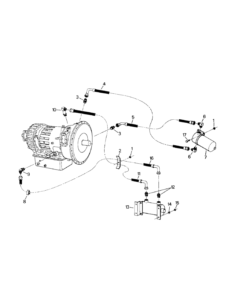 Схема запчастей Case IH KS-280 - (04-17) - TRANSMISSION FILTER & COOLER (04) - Drive Train