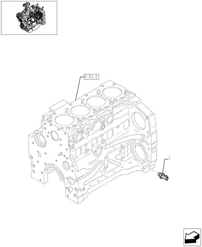 Схема запчастей Case IH JX1085C - (0.27.2) - MOTOR SENSORS (01) - ENGINE