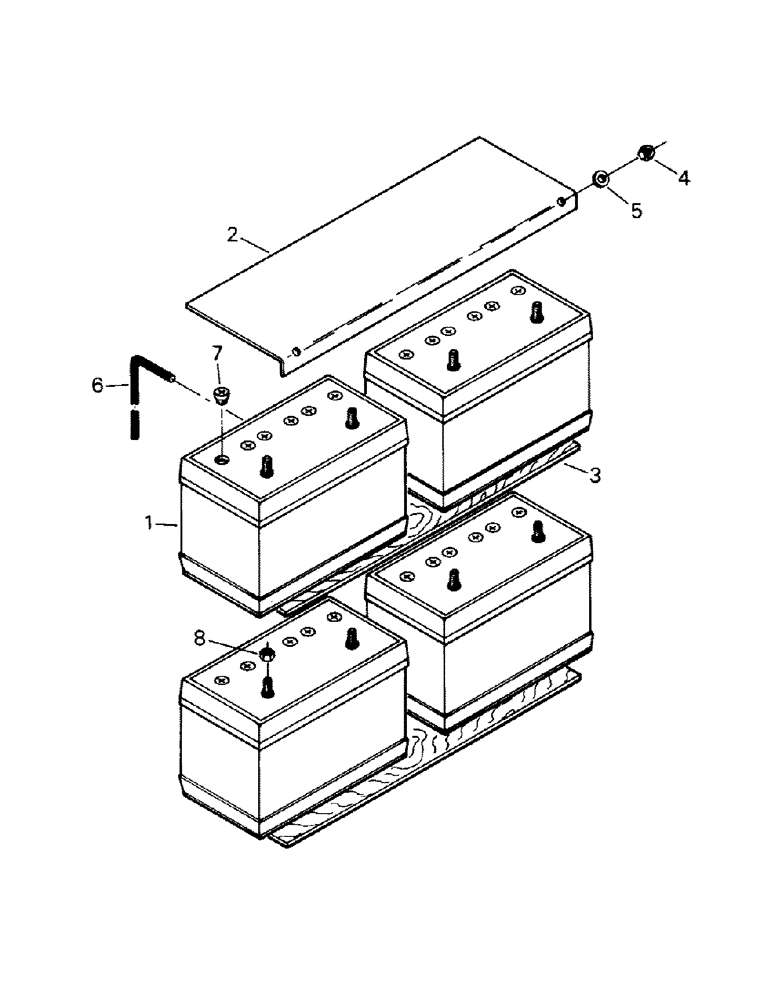 Схема запчастей Case IH KP-525 - (06-03) - BATTERIES & MOUNTING (12) - FRAME