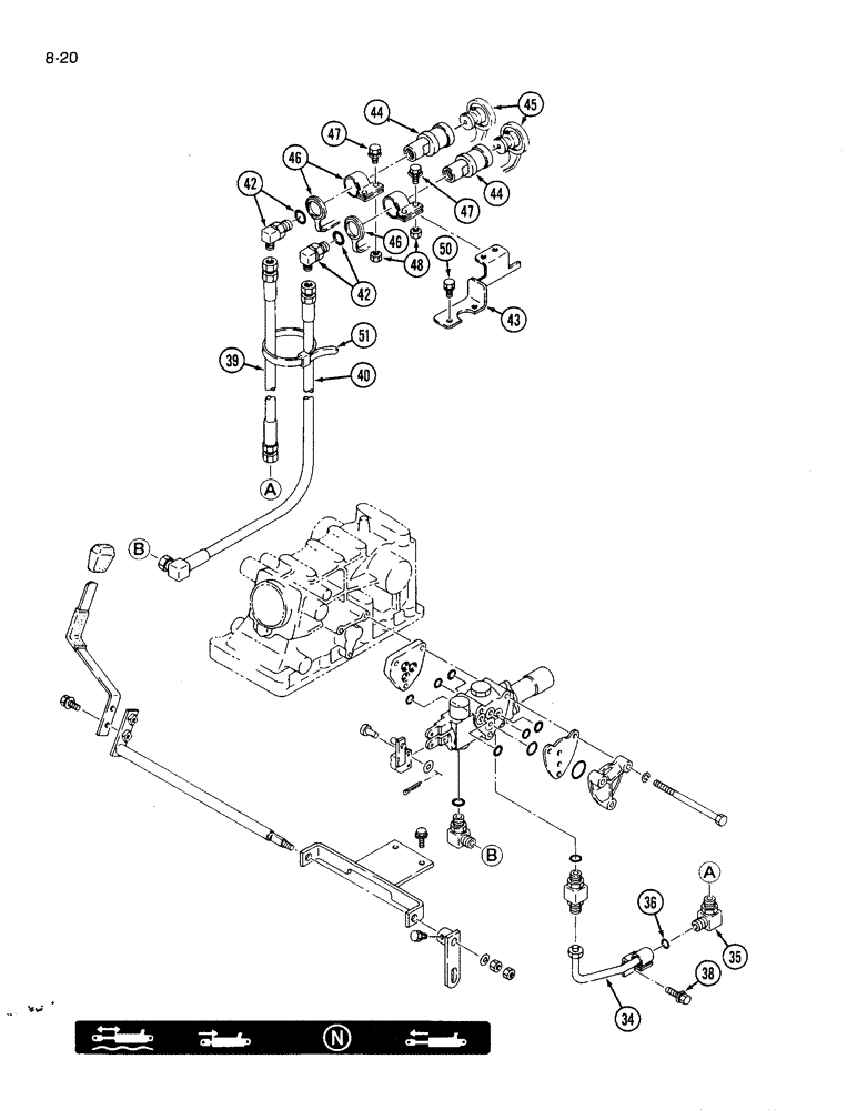 Схема запчастей Case IH 1120 - (8-20) - AUXILIARY VALVE KIT (08) - HYDRAULICS